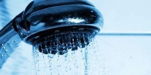 shower head with running water