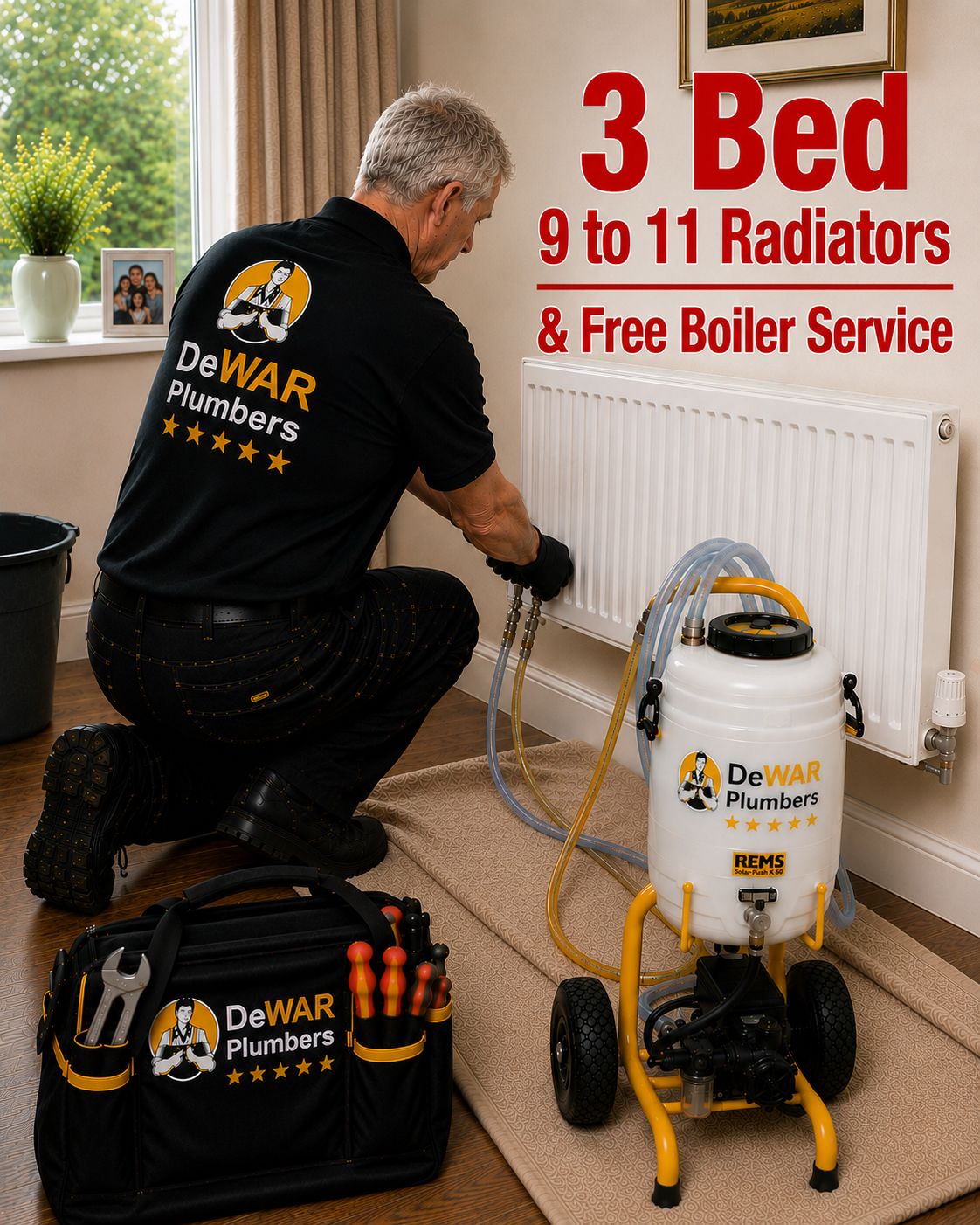 Power Flush your Heating System (3 Bed House)