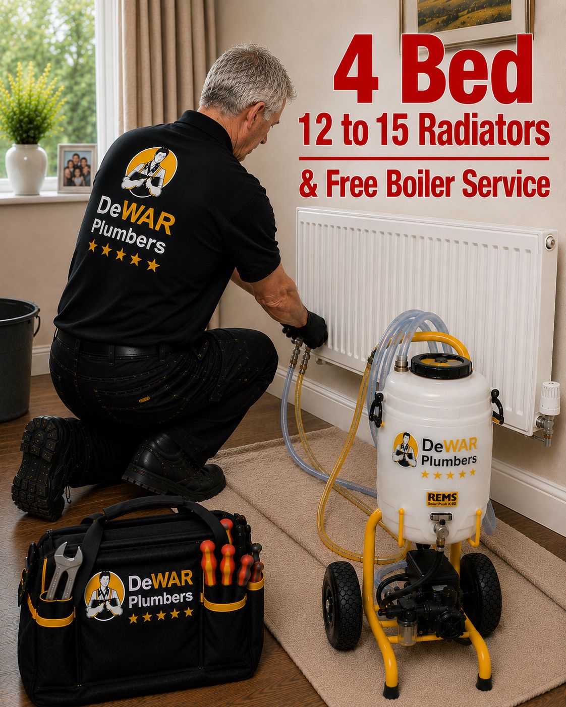 Power Flush your Heating System (4 Bed House)
