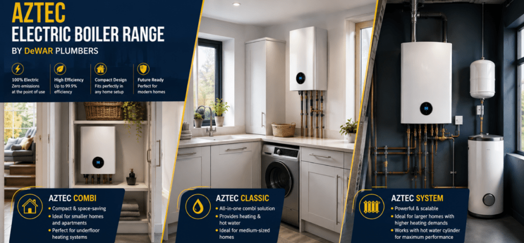Aztec Electric Boiler Range by DeWAR Plumbers