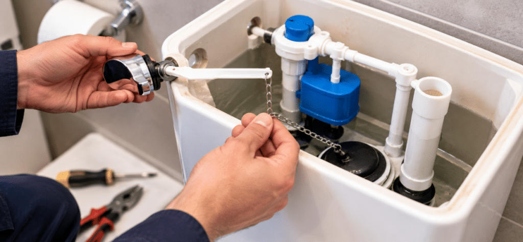 A Broken Flush Handle or Mechanism